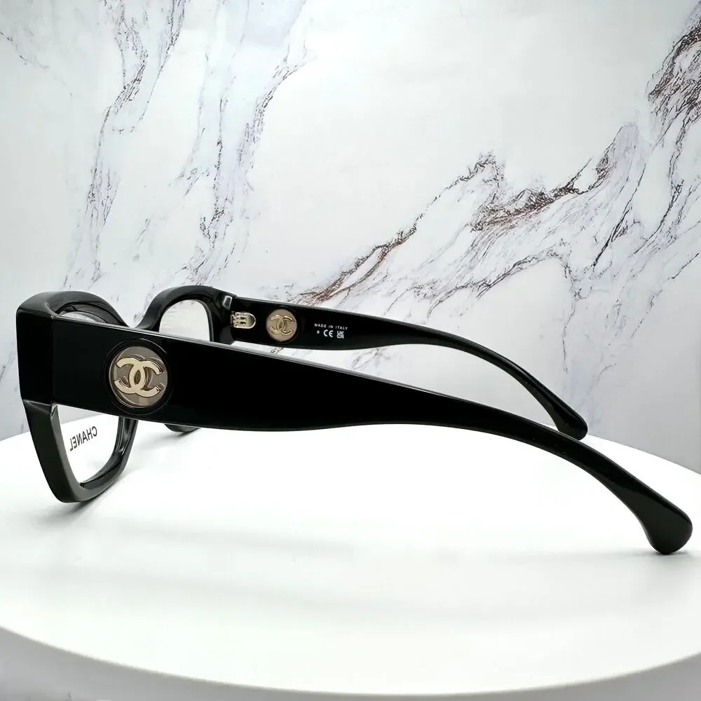 New CHANEL Eyeglasses 53mm Glasses Butterfly Gold CC Womens - Picture 13 of 16